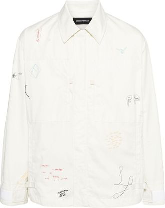 Undercover graphic-print long-sleeved jacket - men - Polyester/Cotton/Cotton - 4 - White