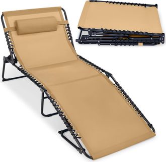 Best Choice Products Extra Wide Patio Chaise Lounge Chair, Portable Folding Recliner w/ 8 Positions