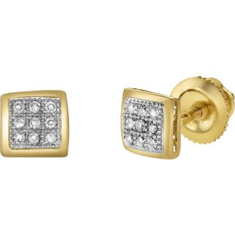 LuvMyJewelry Beamz 10K Yellow Gold Diamond Stud Earrings - 0.05ct. at Nordstrom