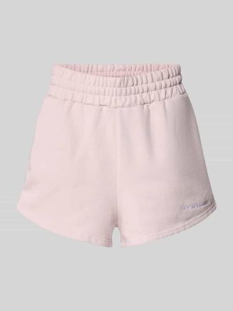 Pegador High Waist Shorts mit Logo-Stitching Modell WILUNA in Rosa, Gr&ouml;&szlig;e XL