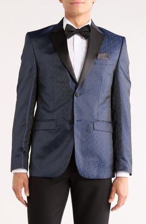 Soul of London Jacquard Tuxedo Jacket in Blue at Nordstrom Rack, Size 38
