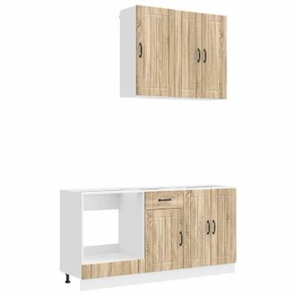 vidaXL Unidad De Cocina Lucca 5 Uds. Roble Sonoma Madera De Ingenier&iacute;a Vidaxl
