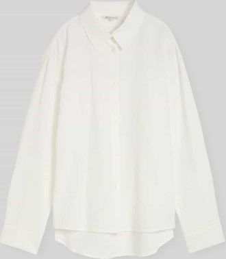 Tom Tailor Denim Regular Fit Langarmbluse aus Baumwoll-Mix in Offwhite, Gr&ouml;&szlig;e XL