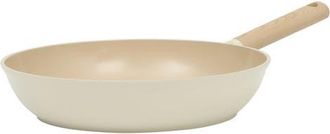 Gibson Home Folkstone 12 Inch Ceramic Nonstick Cast Aluminum Frypan in Beige at Nordstrom