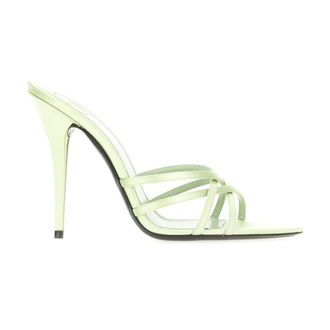 Saint Laurent Heeled Mules, female, Green, Size: 11 US Frankie Mules