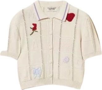 Twinset Truien - Dames - Vesten - Beige - L - Truien & Vesten