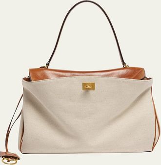 Balenciaga Rodeo Medium Canvas Top-Handle Bag