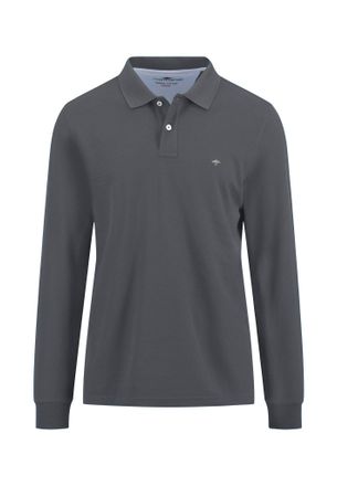 Fynch-Hatton Langarmshirt FYNCH-HATTON, Herren, Gr. 4XL, asphalt, Jersey, Obermaterial: 100% Baumwolle, bestickt, unifarben, regular fit taillenbedeckt, Rundhals, 