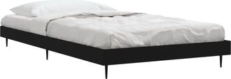vidaXL Estructura De Cama Madera De Ingenier&iacute;a Negra 100x200 Cm Vidaxl