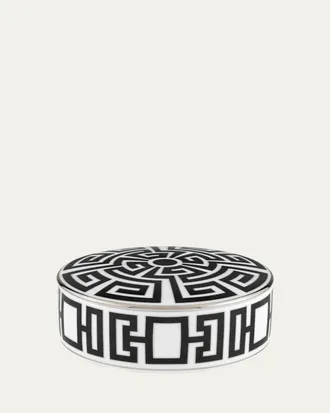 Ginori 1735 Labirinto Nero Trinket Box with Cover
