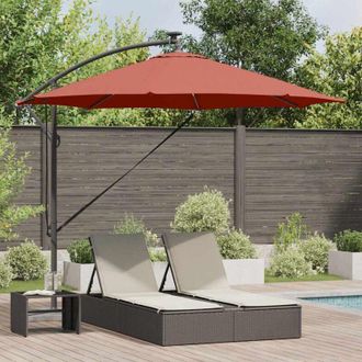 vidaXL Parasol De Cantilever Tipo Pl&aacute;tano Terracota 294 X 294 X 248 Cm Vidaxl