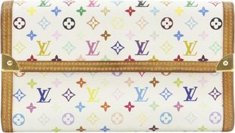 Louis Vuitton Monogram Multicolore Blanc Multi-Color White Monogram Multicolore Long Wallet (Tri-Fold) (Pre-Owned)
