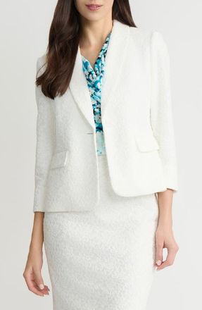 Kasper Shawl Collar Blazer in Lily White at Nordstrom, Size 14