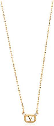 Valentino Garavani Crystal Necklace - Dames - Kettingen - Geel - ONE Size - Leer - Accessoires