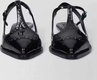 Miu Miu leather mid heel pumps