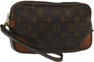 Louis Vuitton Pre-owned Clutches, female, Brown, Size: ONE SIZE Pre-owned Monogram Canvas Clutch