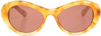 Jacquemus Rond Zonnebril - Dames - Zonnebrillen - Geel - ONE Size - Accessoires