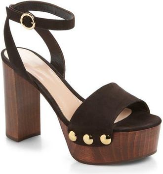 Gianvito Rossi Ard&egrave;a Ankle Strap Platform Sandal in Moka at Nordstrom, Size 6.5Us