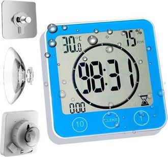 OEM Reloj De Pared Impermeable Y Temporizador De Ducha, Temporizador De Cuenta Regresiva Para Cocina Con Pantalla Clara, Azul