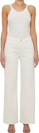 Citizens Of Humanity Loli Mid Rise Wide Leg Jeans In White