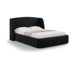 CXL by Christian Lacroix Cama con cabecero y ba&uacute;l 200x200cm de terciopelo negro