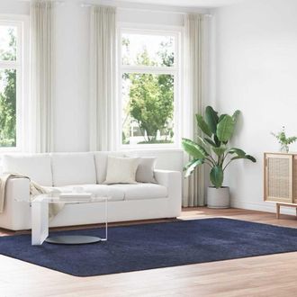 Berkfield Home Shaggy Rug High Pile NAVARRA Navy 240x340 cm Polyester in Blue | Size: Medium