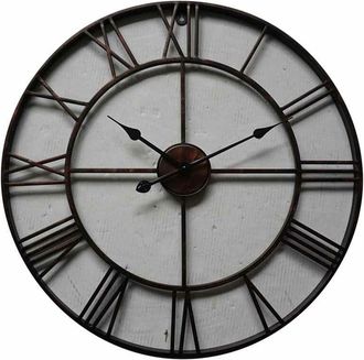 Hill Interiors Skeleton Wall Clock - Metal - L5 x W70 x H70 cm - Bronze