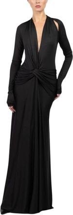 Victoria Beckham Kleedjes, Dames, Zwart, 2Xs, Polyester, Victoria Beckham Kleedjes Zwart