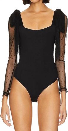 Free People Tongue Tied Bodysuit In Black