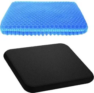 OEM Coj&iacute;n De Gel Para Asiento, Coj&iacute;n Para Silla De Oficina Con Funda Antideslizante, Transpirable, Alivio Del Dolor Con Dise&ntilde;o De Panal, Coj&iacute;n Tipo Caja D