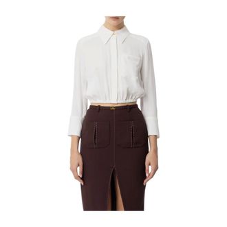 Elisabetta Franchi Mujer, Blusas y Camisas, Blanco, Talla: M