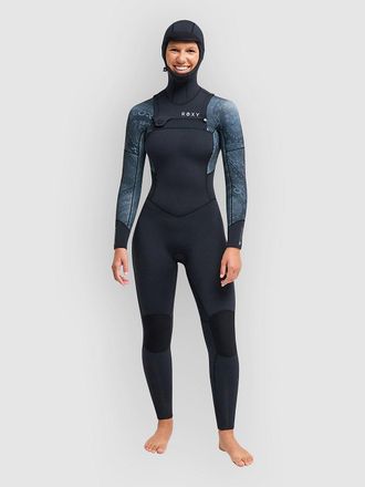 Roxy 5/4 Swell Natural Hd Front Zip Muta nero