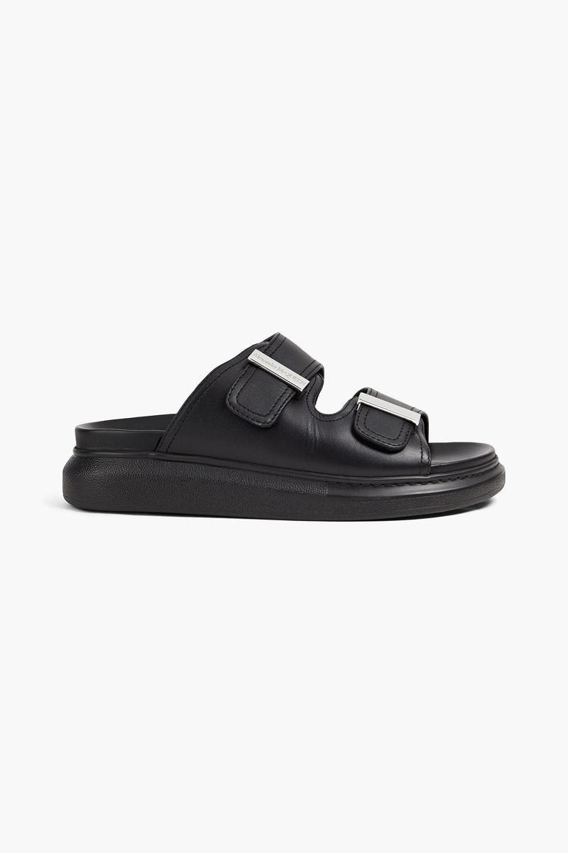 McQueen Black 【送料&関税込】Alexander Slippers Leather