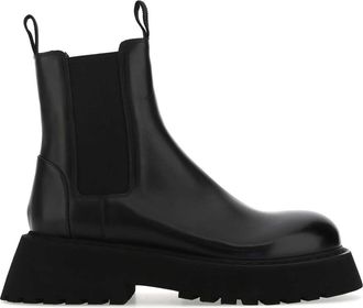 Mars&egrave;ll Black Leather Ankle Boots