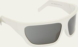Rick Owens Mens Davis Wrap Sunglasses