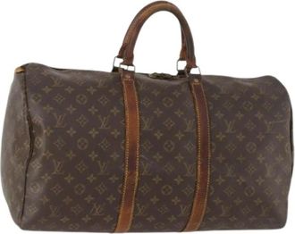 Louis Vuitton Pre-owned Keepall 50 Boston Tas - Dames - Vintage Weekendtas - Bruin - ONE Size - Leer - Vintage