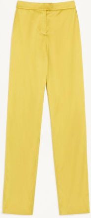 Valentino Pantaloni In Doppia Duchesse Stretch Donna VERDE ACIDO 38