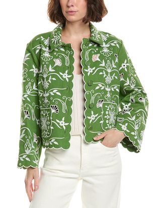 Elie Tahari The Marianna Embroidered Jacket