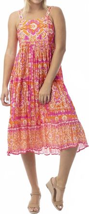 Orientique Montevideo Strappy Dress In Pink