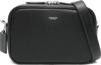 Coach Radio zip messenger bag - men - Calf Leather/Fabric - OS - Black