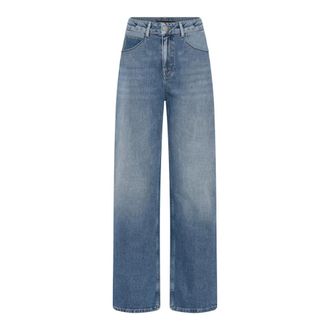 Bruuns Bazaar Straight Fit Jeans, female, Blue, XL, Blue Denim Straight-Leg Jeans