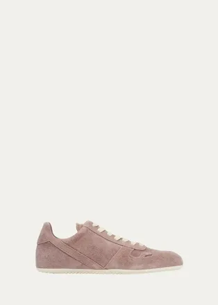 Rick Owens Minimal Suede Low-Top Sneakers