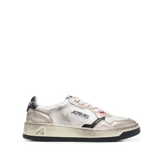 Autry Vintage Medalist Low Witte Sneakers - Dames - Sneakers - Veelkleurig - 36 EU - Katoen - Schoenen