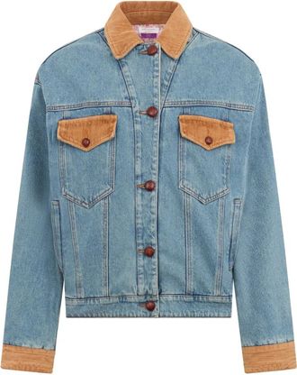 Philosophy di Lorenzo Serafini Casual Denim Jacket - Dames - Spijkerjassen - Blauw - M - Denim - Jassen