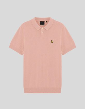 Lyle & Scott Lyle And Scott Mens Cotton Knitted Polo Shirt - Orange - Size: 46/Regular