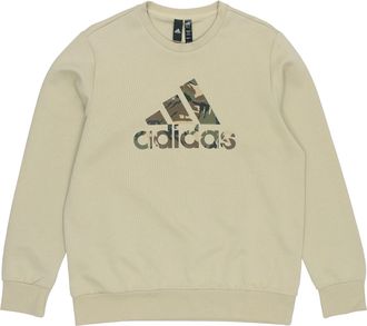 adidas Mens adidas Fi Incamo Swt Camouflage Logo Printing Sports Round Neck Pullover Light Yellow H39331