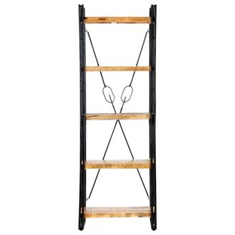 Berkfield Home 5-Tier Bookcase 60x30x180 cm Solid Mango Wood in Brown | Size: 60 x 30 x 180 cm