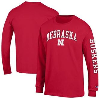 Champion Mens Champion Scarlet Nebraska Huskers Arch Over Logo 2-Hit Long Sleeve T-Shirt at Nordstrom, Size Xx-Large