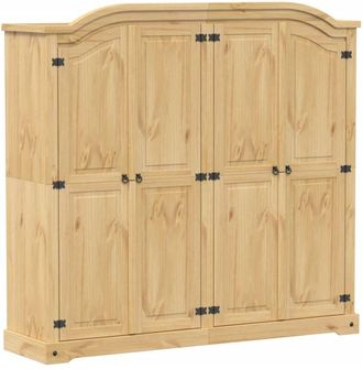 vidaXL Wardrobe Corona 194x52x186 cm Solid Wood Pine Vidaxl