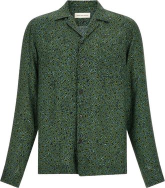 Dries Van Noten Overhemden, Heren, Groen, XL, Carlty Shirt